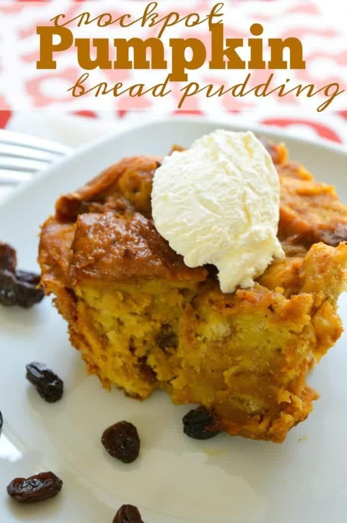 slow cooker bread pudding