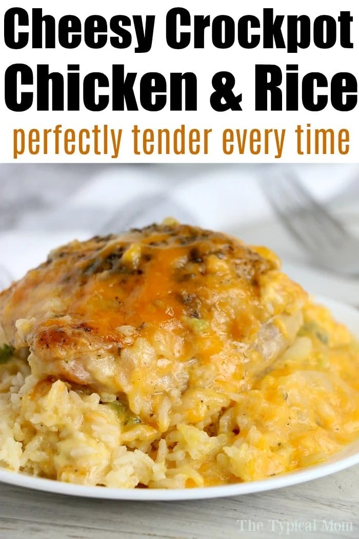 crockpot cheesy chicken and rice