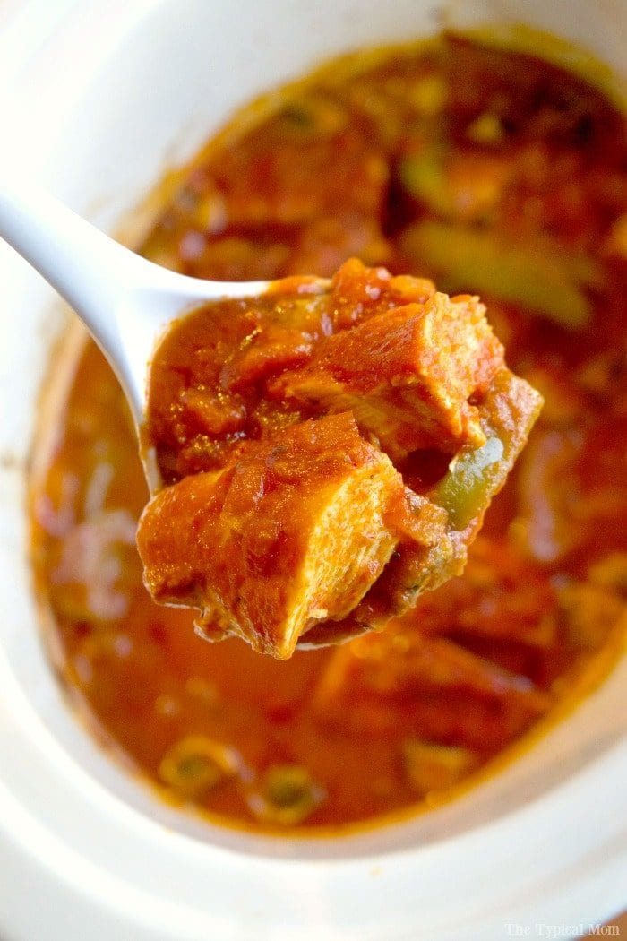 crockpot chicken cacciatore with jar sauce