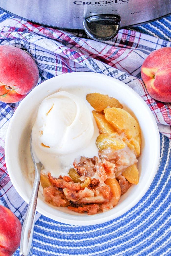 Crockpot Cobbler with Frozen Fruit
