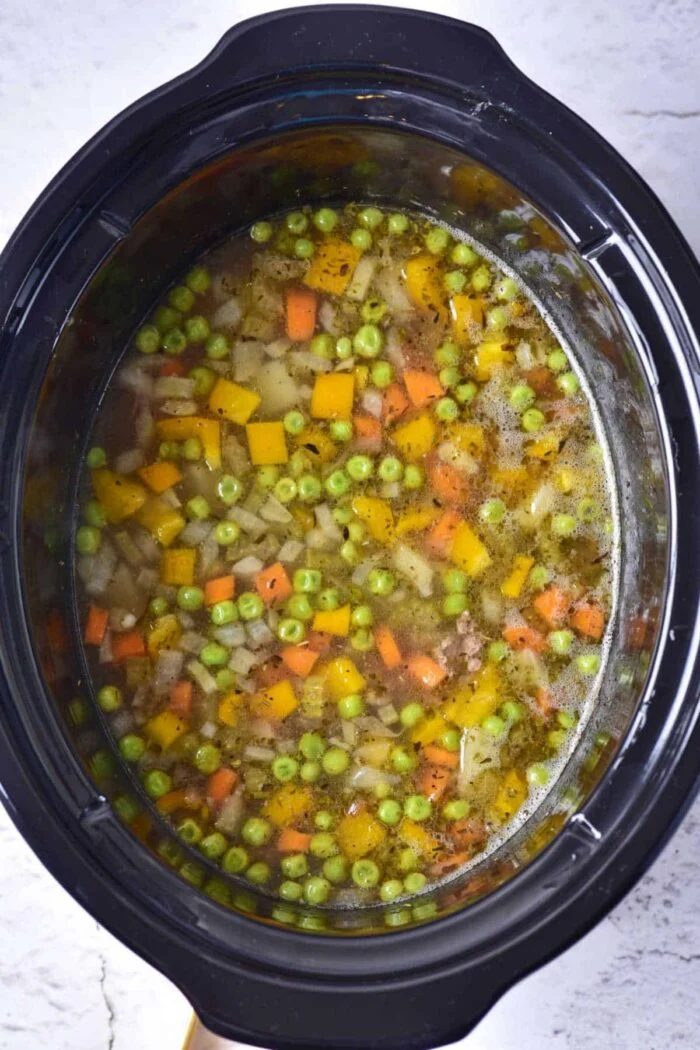 ground beef soup in crockpot