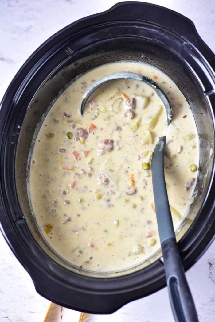 Baked Potato Soup with Ground Beef