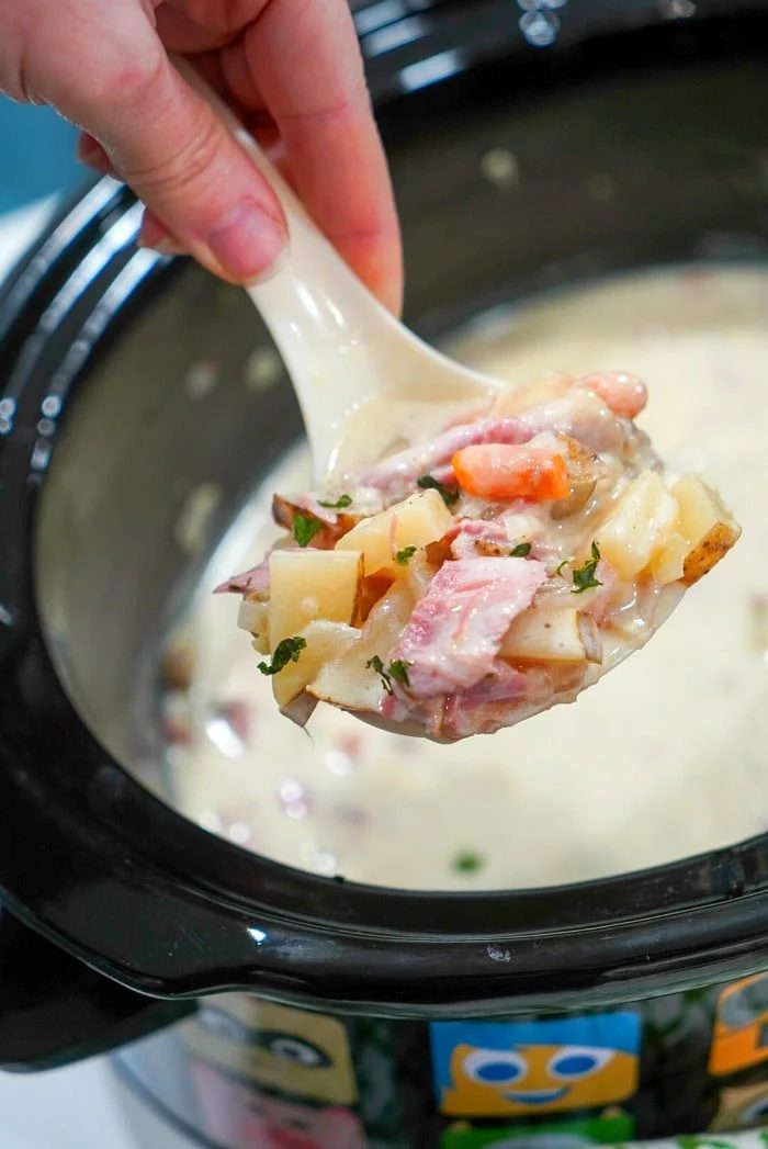 slow cooker potato ham soup