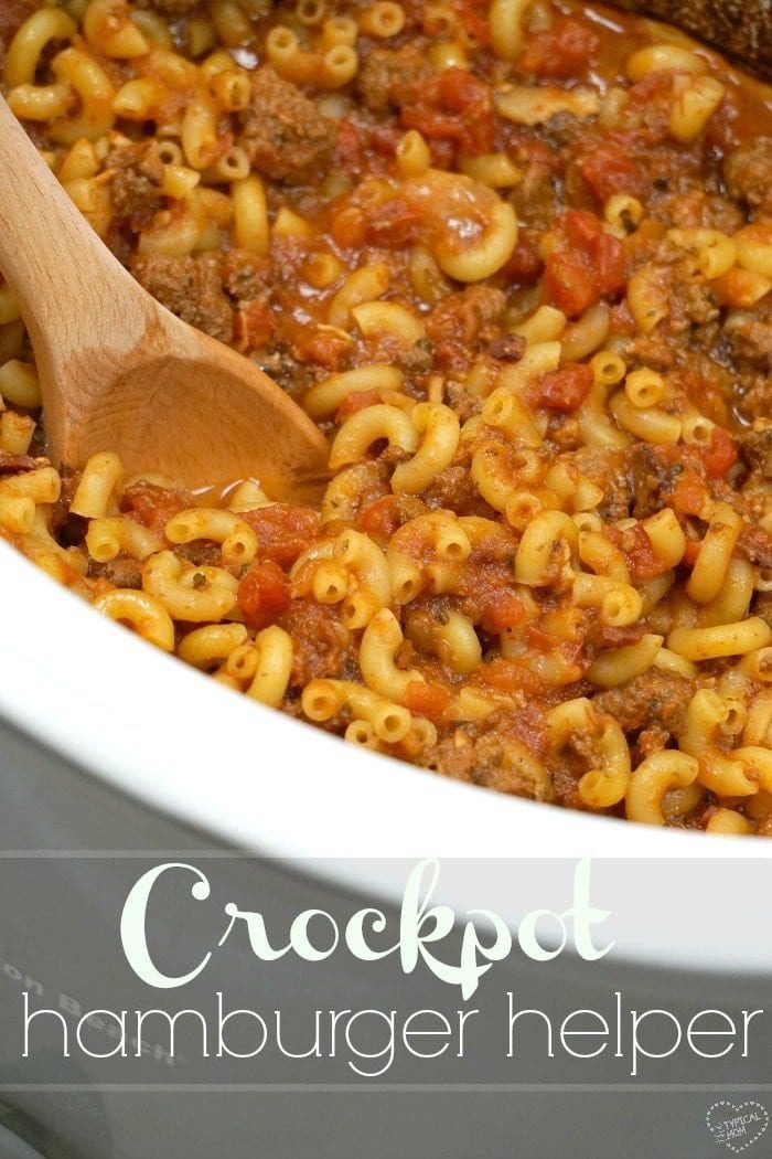 crockpot hamburger helper recipe