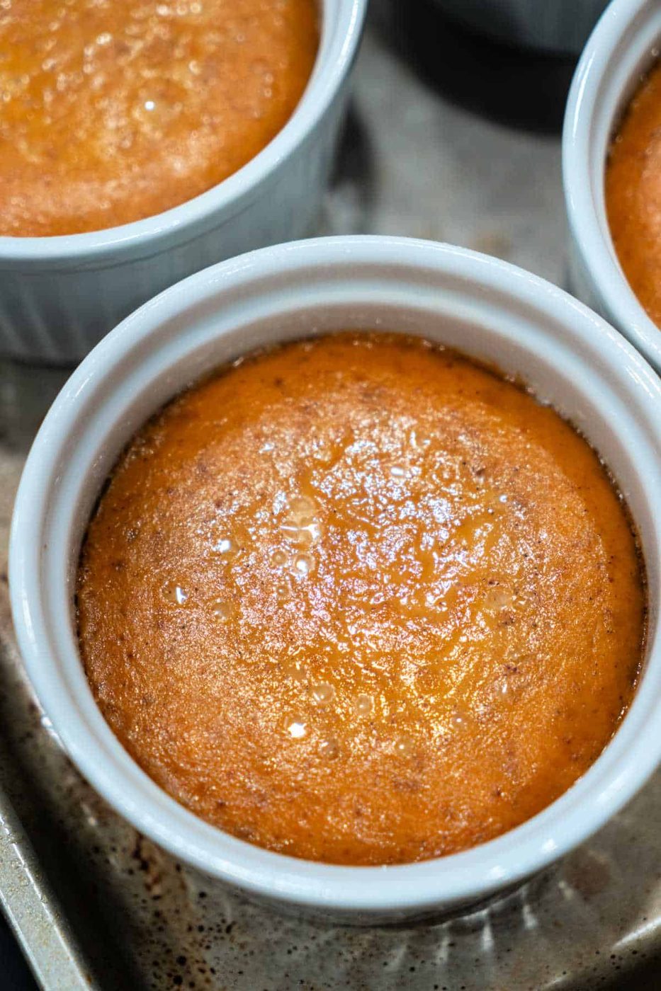 Crustless Pumpkin Pie in Ramekins