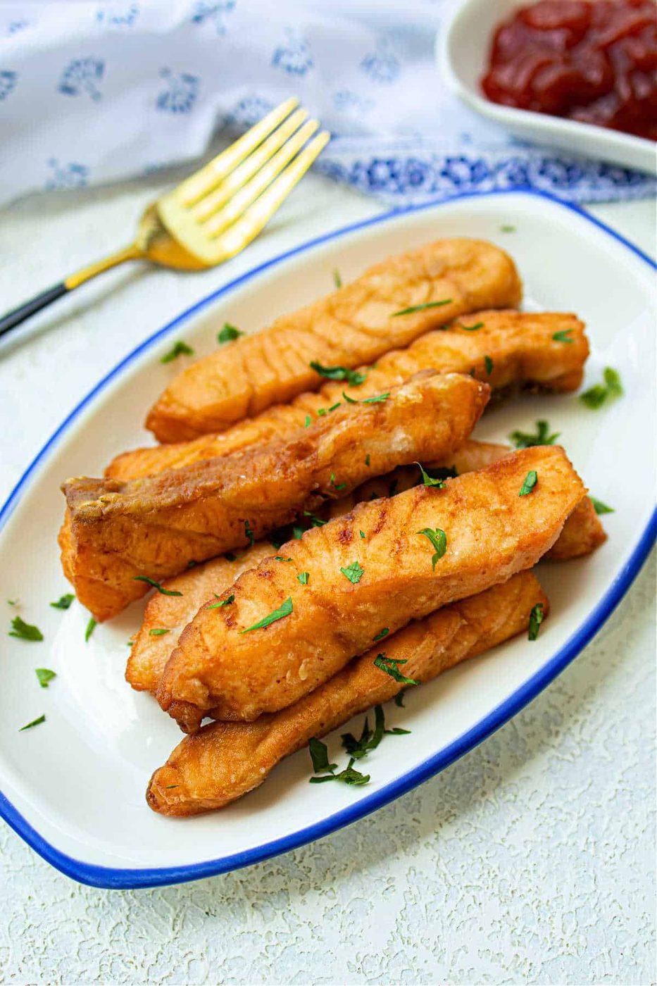 Deep Fried Salmon and Flour