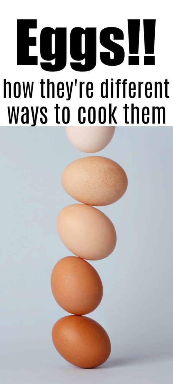 different types of eggs