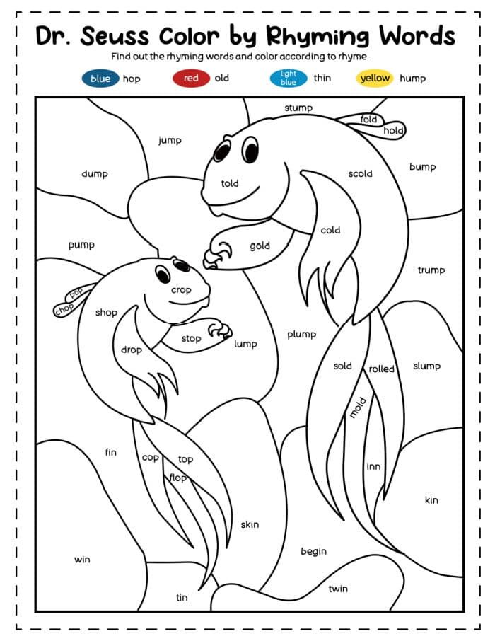 Dr. Seuss Color by Number
