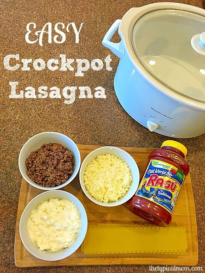 Easy crockpot lasagn