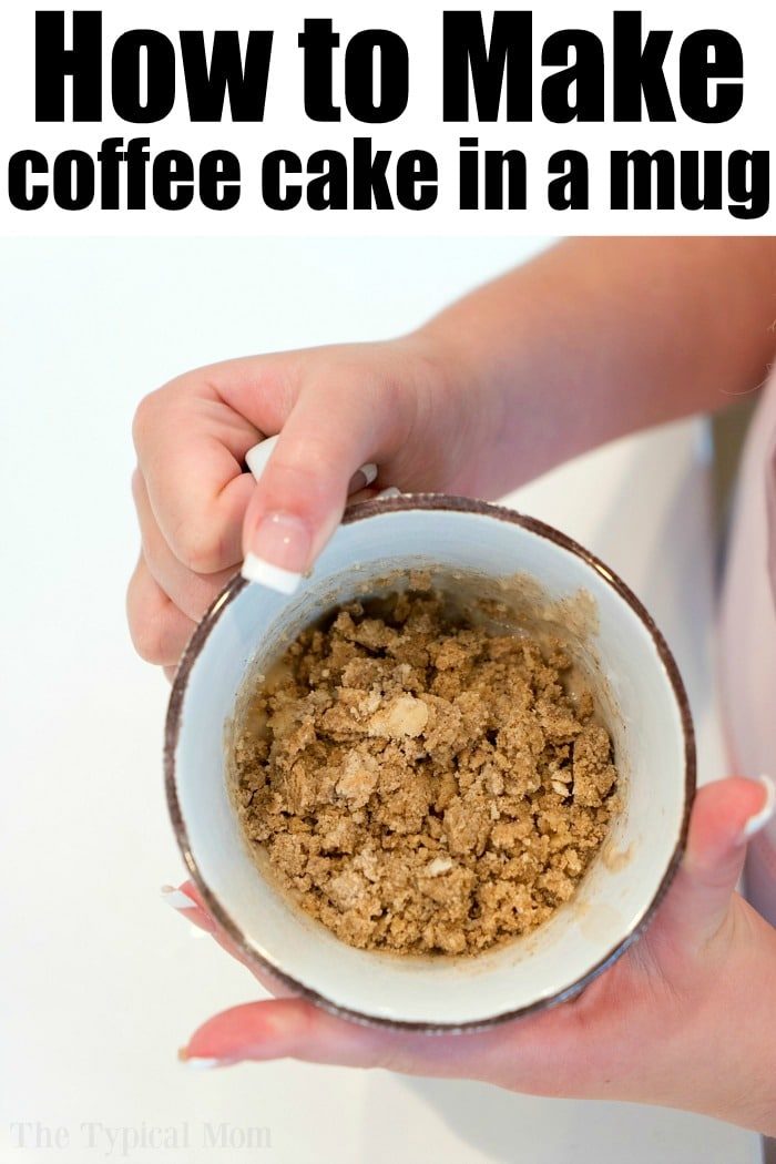 coffee cake in a mug