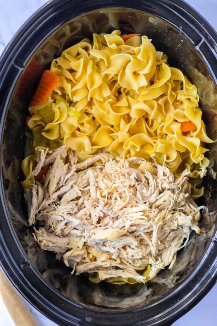 Slow Cooker Egg Noodles and Chicken
