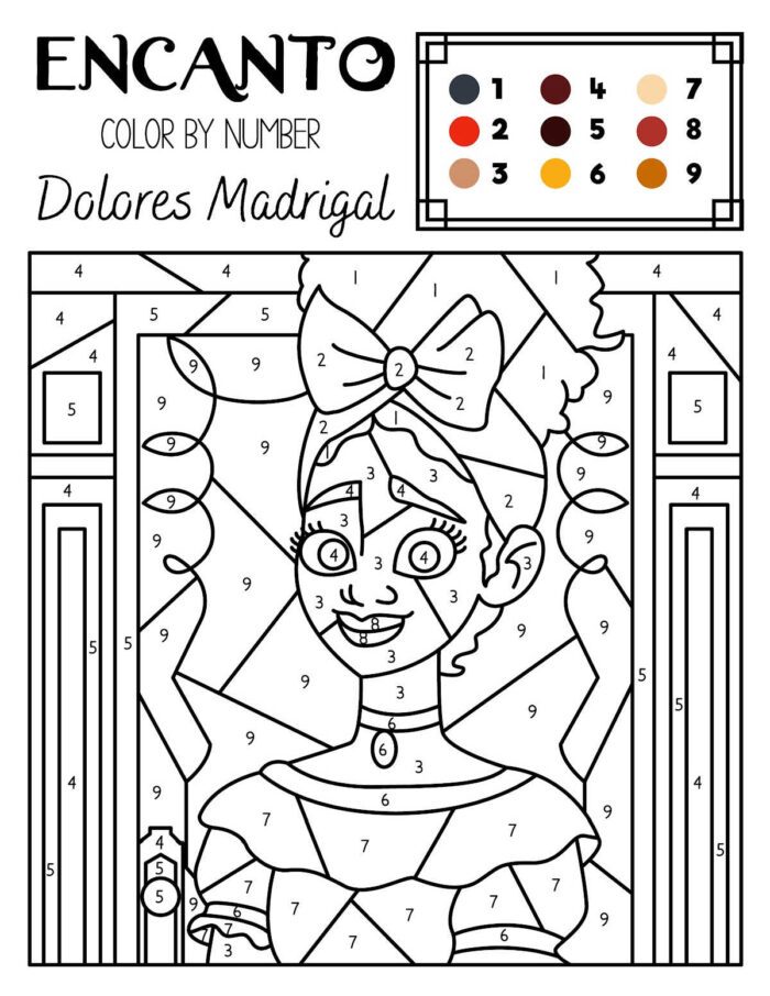 dolores encanto coloring page