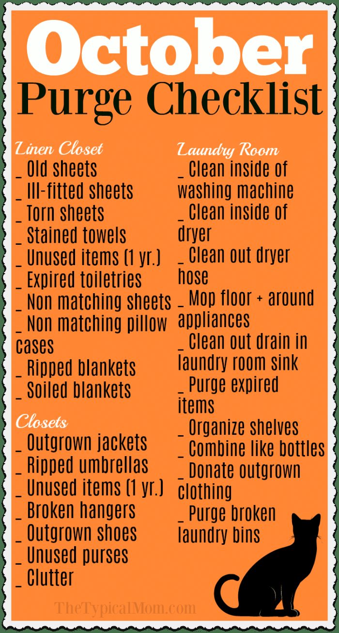 Fall cleaning checklist