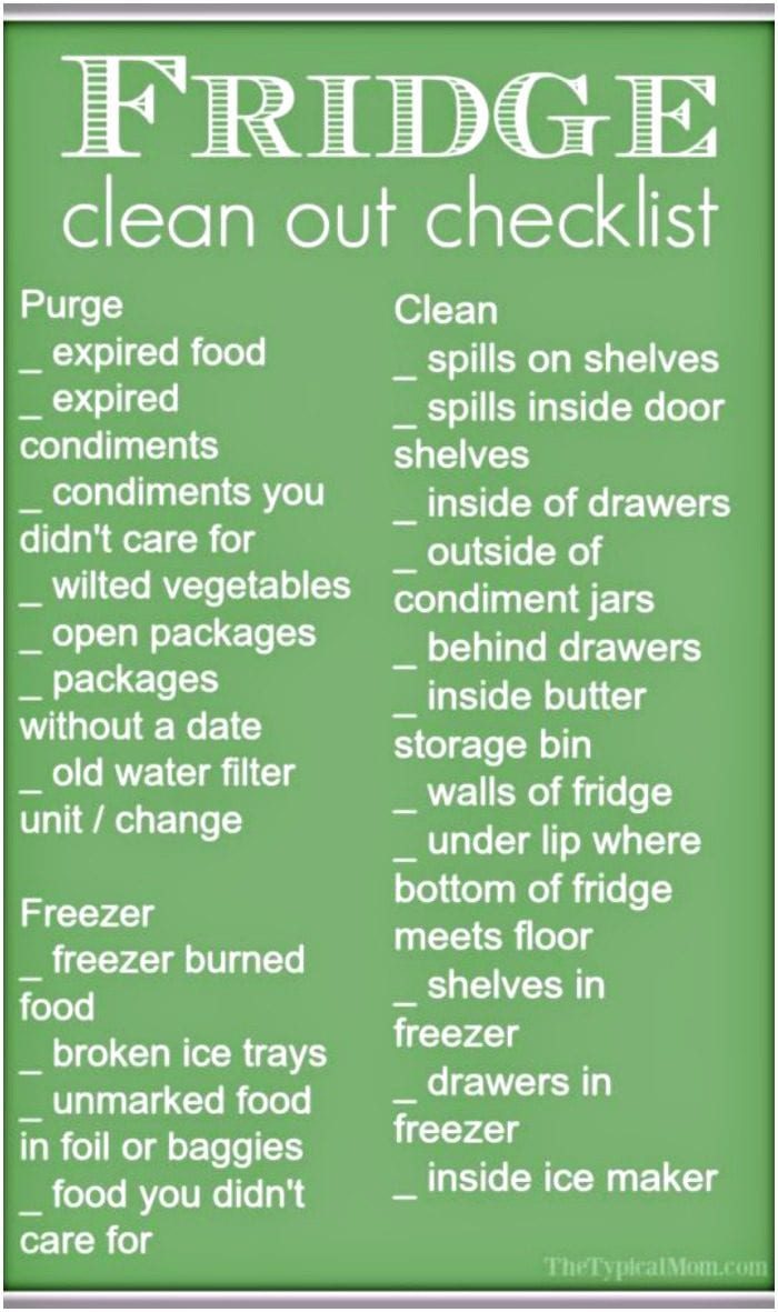 Refrigerator Clean Out