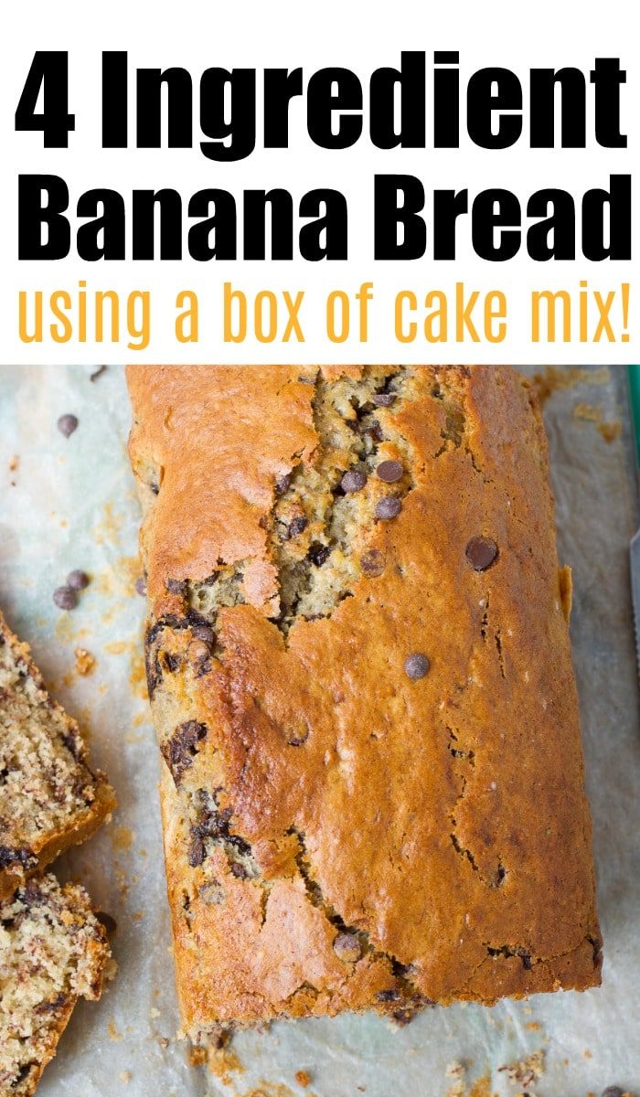 4 ingredient banana bread