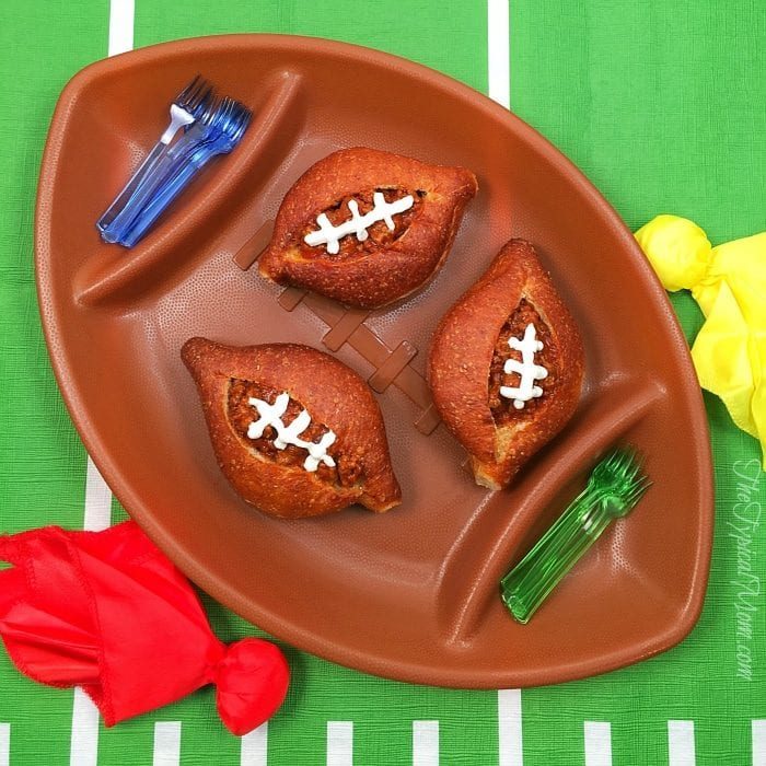 Mini sloppy joe bread bowls, solid for any football party!