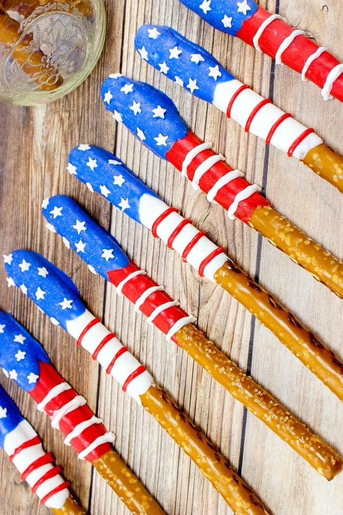 Fourth of July Patriotic Pretzels