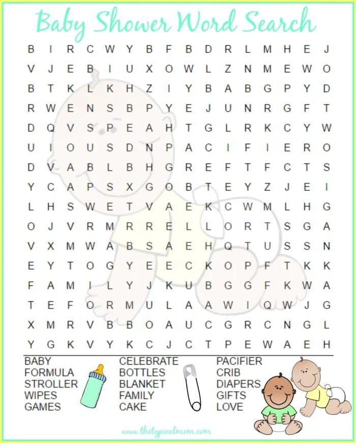 Free Printable Baby Shower Games