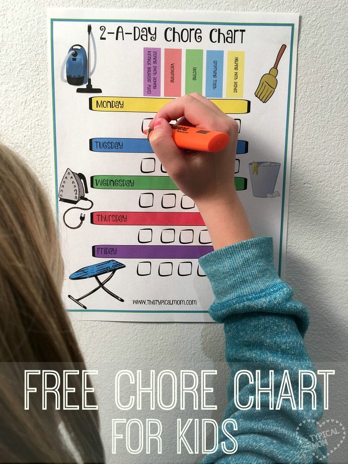 Free Printable Chore Charts for Kids