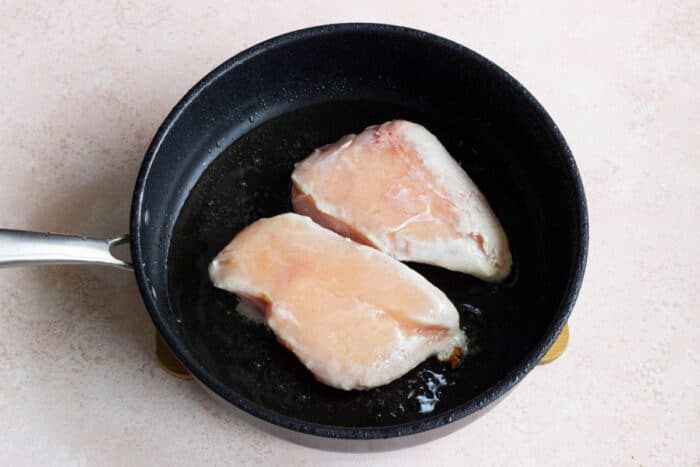 Frozen Chicken Breasts on Stove