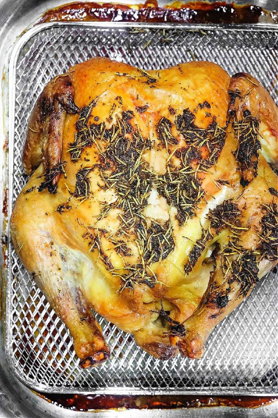 Frozen Whole Chicken in Oven