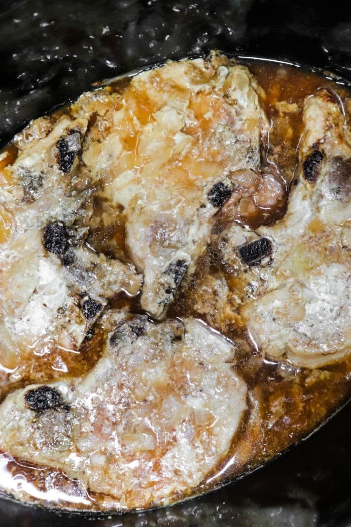 Slow Cooker Frozen Pork Chops