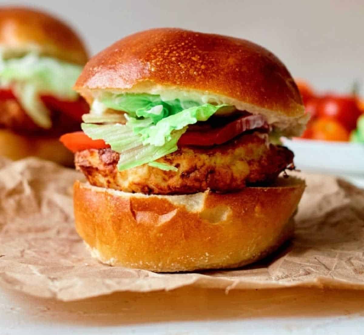 Frozen Turkey Burger in Air Fryer