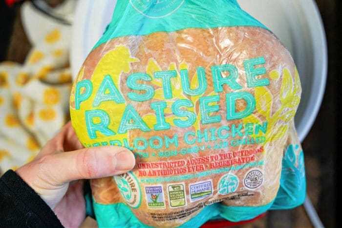 frozen whole chicken