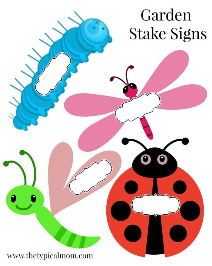Garden Ideas for Kids Printable Garden Stakes