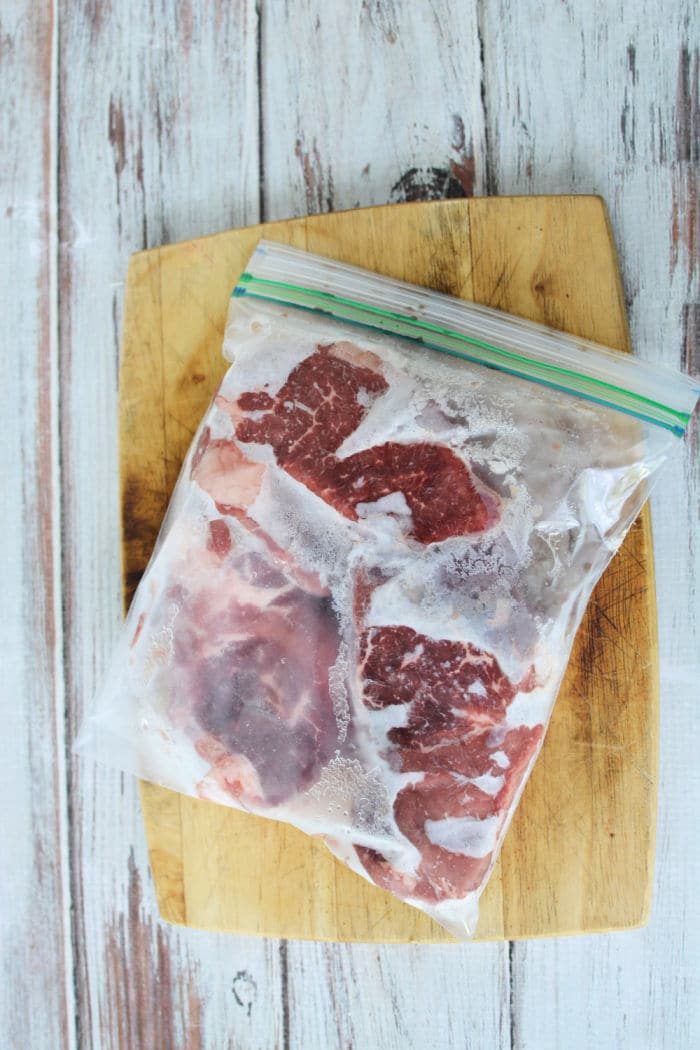 frozen steak