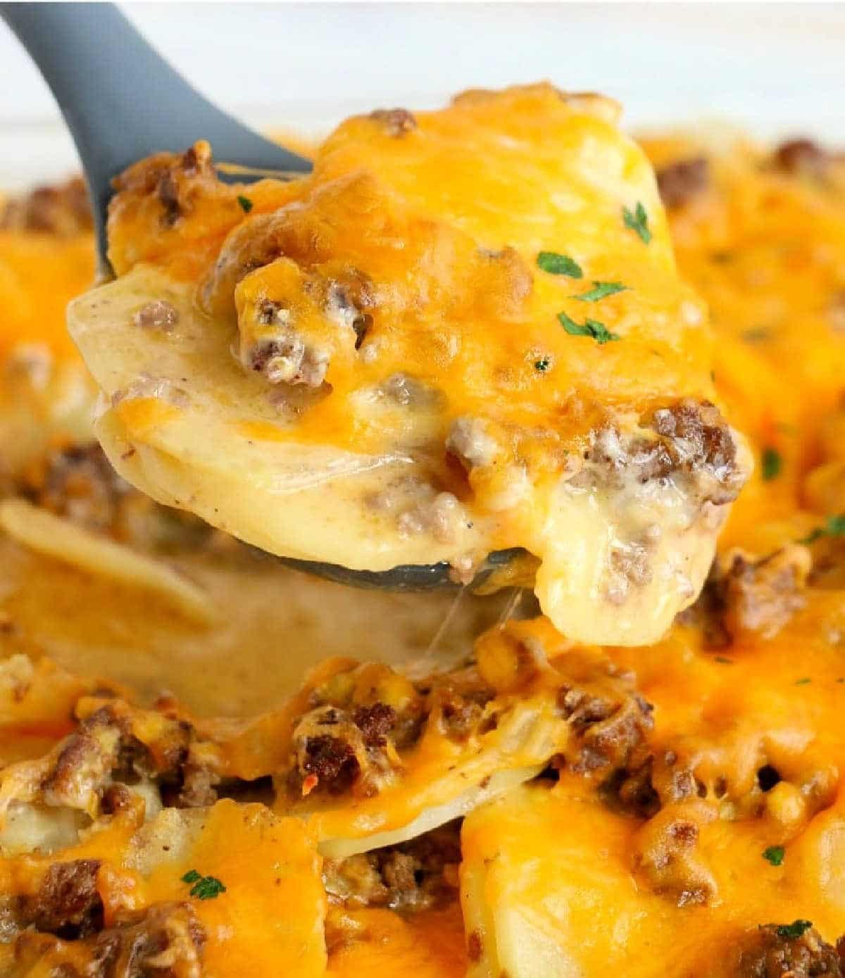 Ground Beef Casserole, plus Potatoes