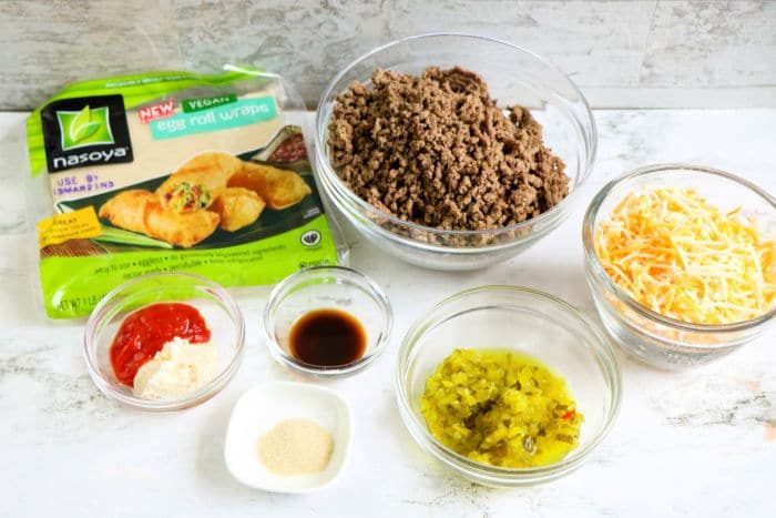 Air Fryer Cheeseburger Egg Rolls