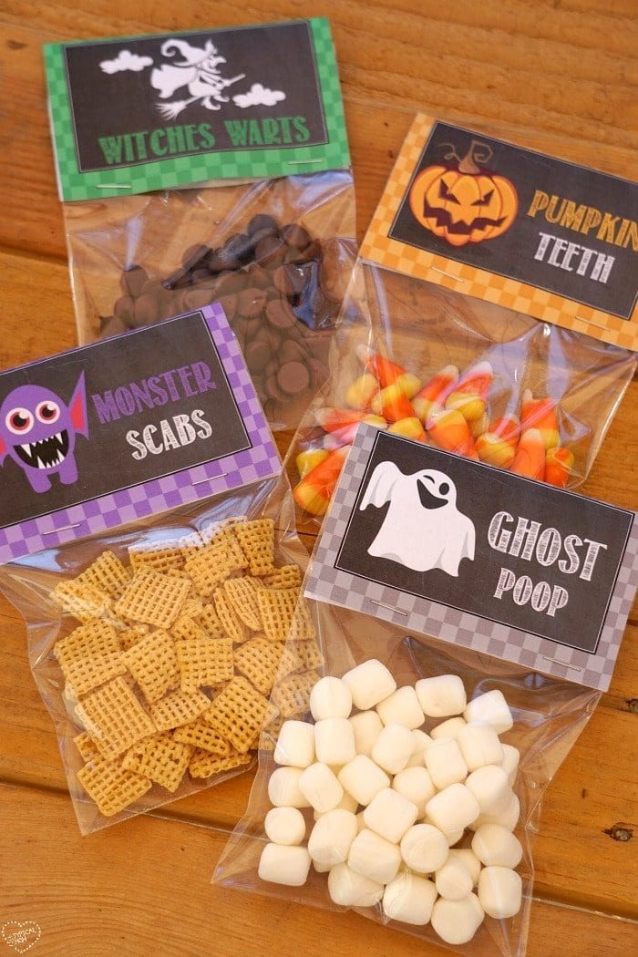 Free printable Halloween goodie bags