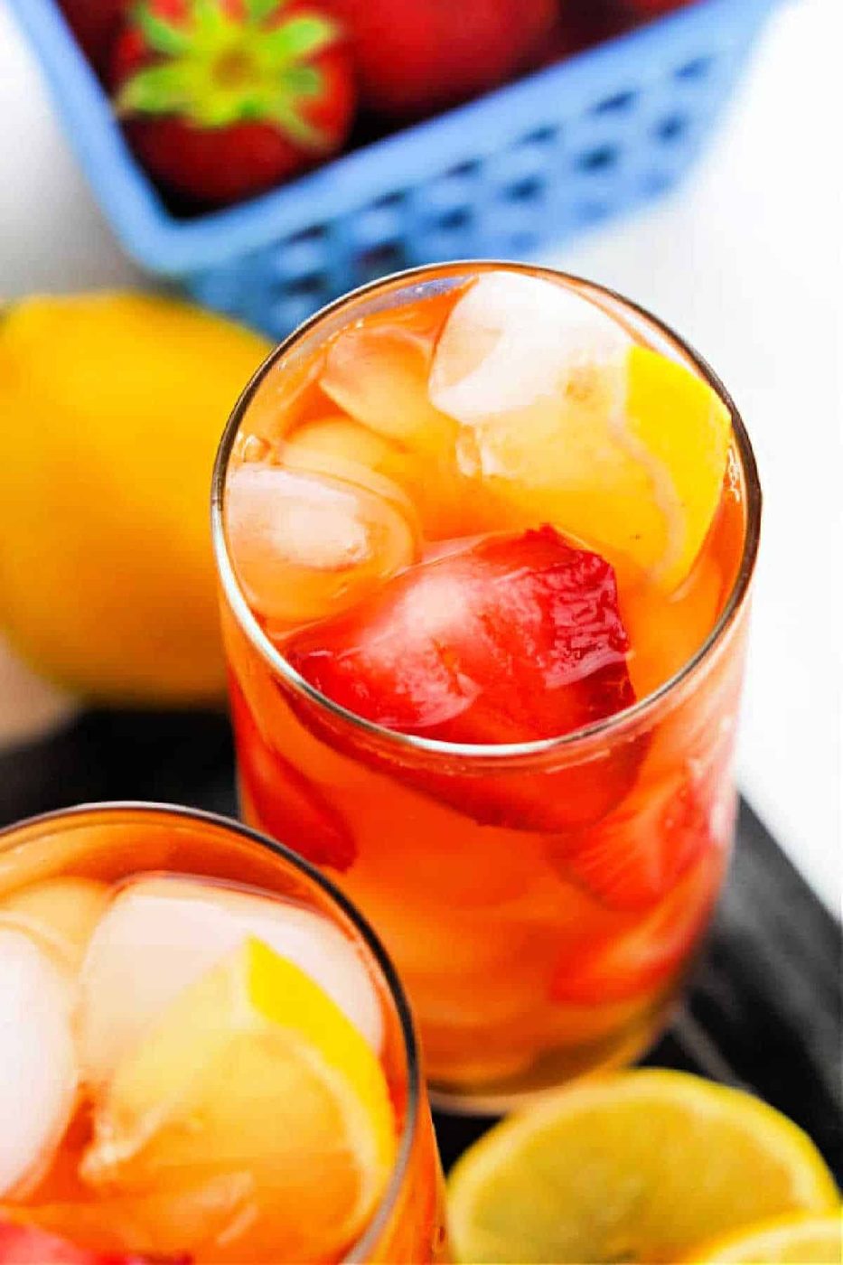 Strawberry Hibiscus Sweet Tea