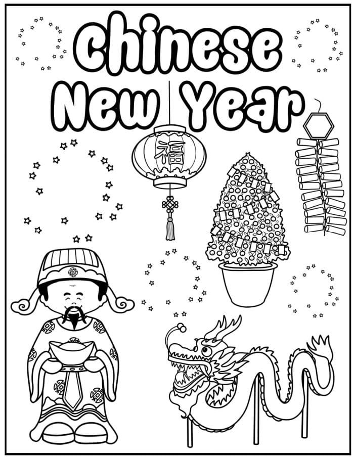 free chinese new year coloring pages