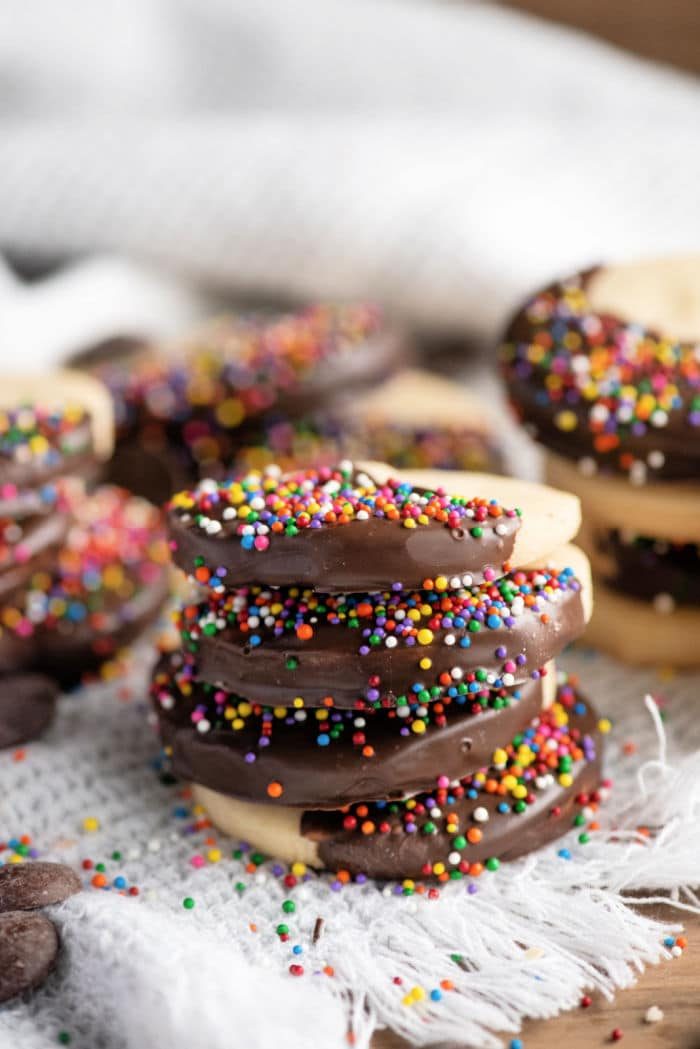 dipped shortbread cookies