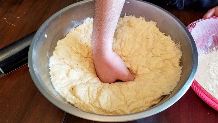 punching dough