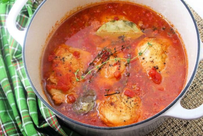 hot braised chicken thighs