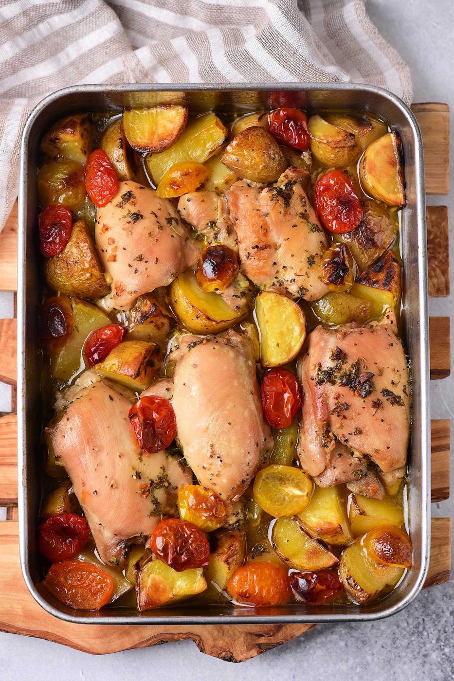 Baked Chicken Thighs and Vegetables