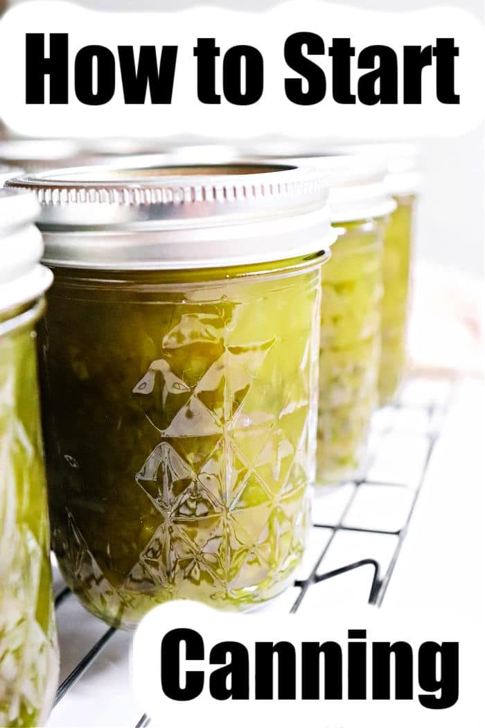 Glass jar with jam and metal lid, titled How to Start Canning: Discover the art of food preservation