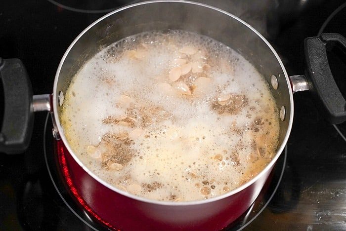 boiling pumpkin seeds