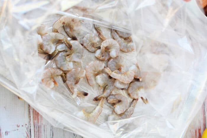 seafood boil in a plastic bag