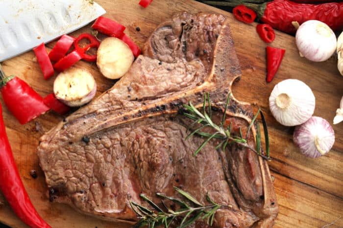 T Bone Steak in Oven Well Done