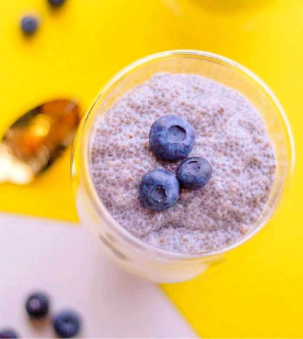 Chia Seed Pudding and Milk