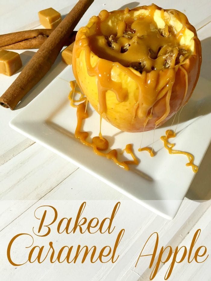 inside out baked caramel apples