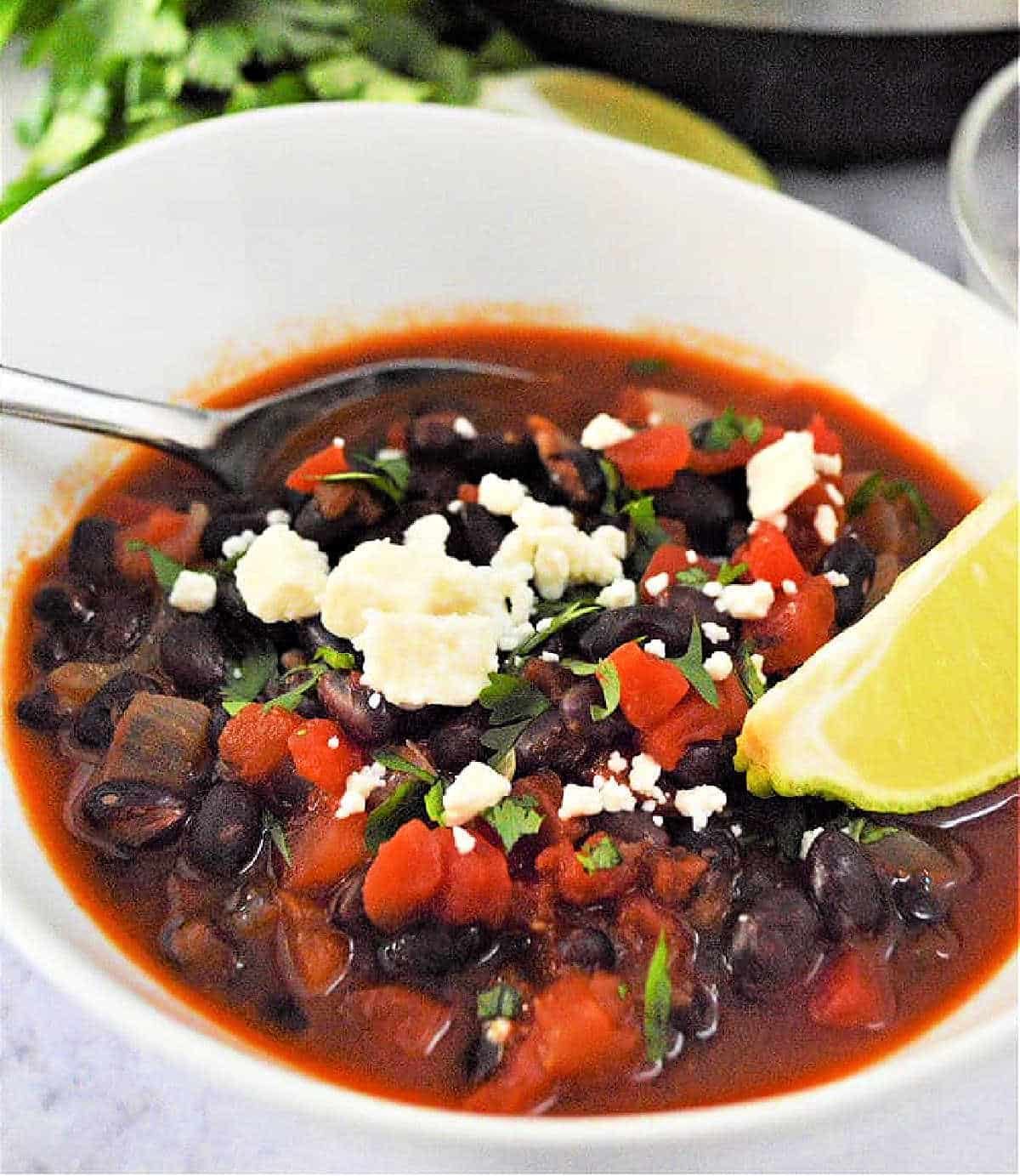 Instant Pot Black Bean Soup No Soak