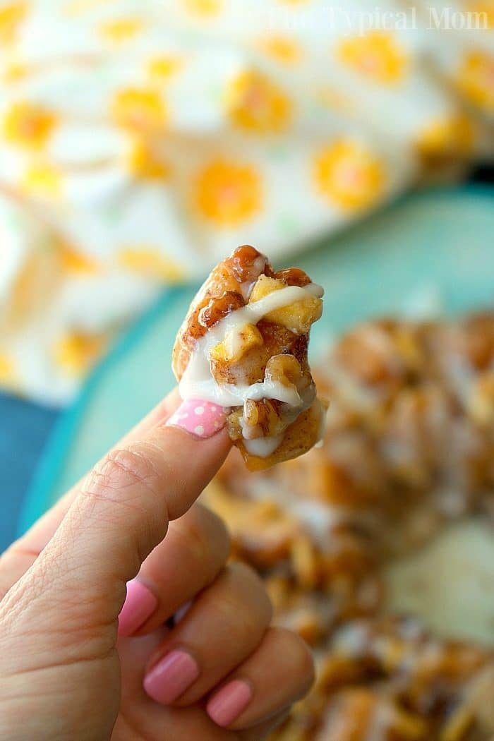 instant pot caramel apple monkey bread 3
