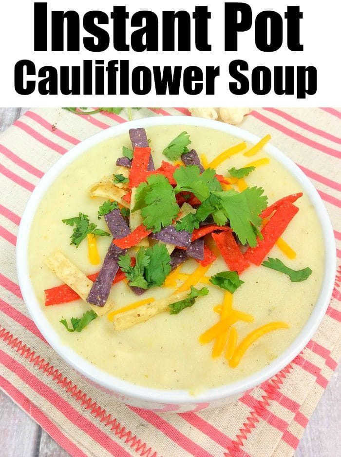 Pressure Cooker Cauliflower Soup