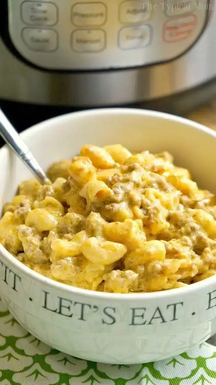 instant pot cheeseburger mac and cheese