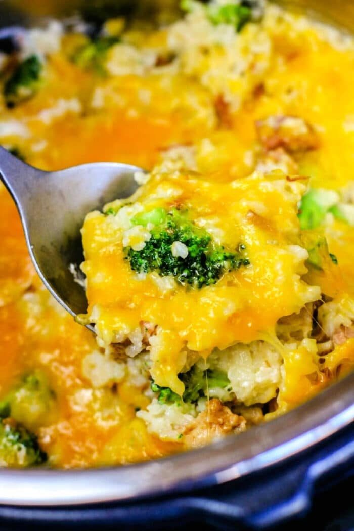 instant pot chicken and rice with broccoli